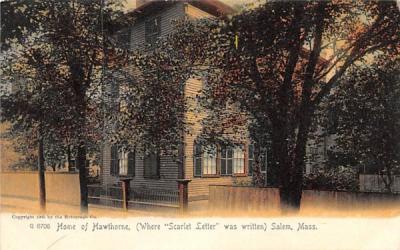 Home of Hawthorne Salem, Massachusetts Postcard