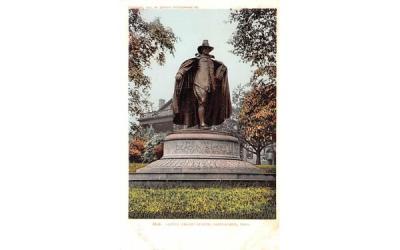Samuel Chapin Statue Springfield, Massachusetts Postcard