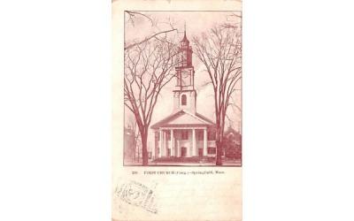 First Church (Cong.) Springfield, Massachusetts Postcard
