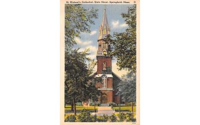 St. Michael's Cathedral  Springfield, Massachusetts Postcard