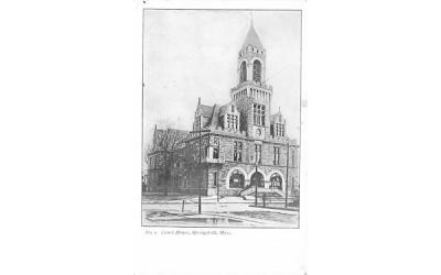 Court House Springfield, Massachusetts Postcard