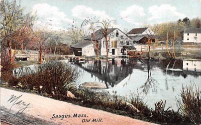 Old Mill Saugus, Massachusetts Postcard