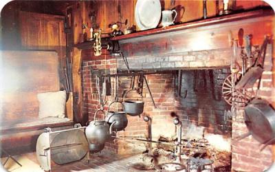 Old Kitchen Fireplace  South Sudbury, Massachusetts Postcard