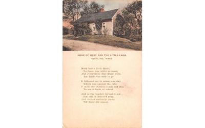 Home of Mary & The Little Lamb Sterling, Massachusetts Postcard