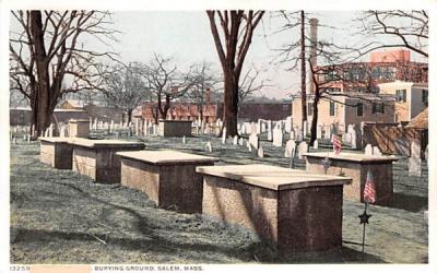 Burying Ground Salem, Massachusetts Postcard