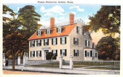 Ropes Memorial  Salem, Massachusetts Postcard