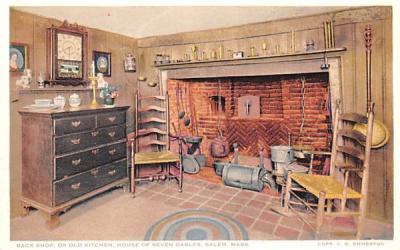 Back Shop or Old Kitchen Salem, Massachusetts Postcard
