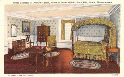 Great Chamber or Phoebe's Room Salem, Massachusetts Postcard
