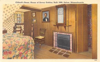 Clifford's Room Salem, Massachusetts Postcard