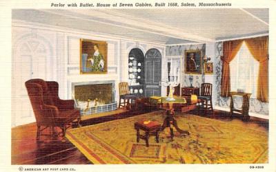 Parlor with Buffet Salem, Massachusetts Postcard