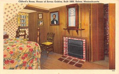 Clifford's Room  Salem, Massachusetts Postcard