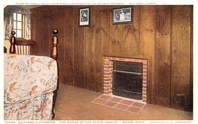 Clifford's Bedroom Salem, Massachusetts Postcard