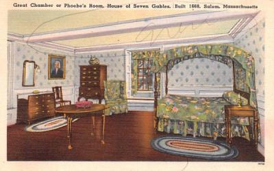 Great Chamber or Phoebe's Room Salem, Massachusetts Postcard