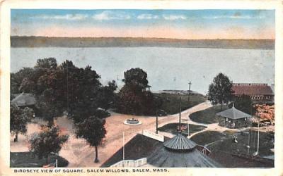 Birdseye View of Square Salem, Massachusetts Postcard