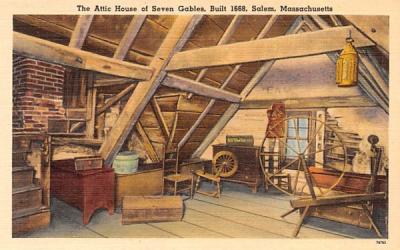 The Attic  Salem, Massachusetts Postcard