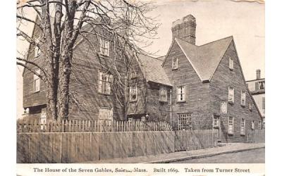 The House of Seven Gables Salem, Massachusetts Postcard
