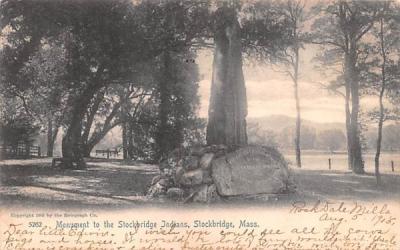 Monument to the Stockbridge Indians Massachusetts Postcard