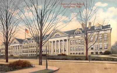Chestnut Street School Springfield, Massachusetts Postcard