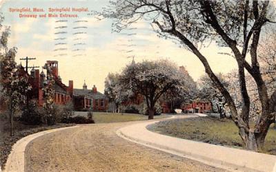 Springfield Hospital Massachusetts Postcard