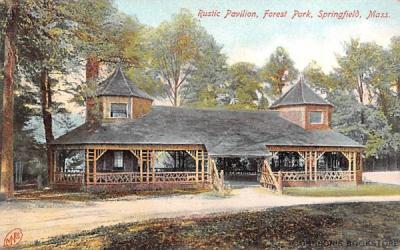 Rustic Pavilion  Springfield, Massachusetts Postcard