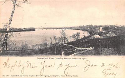 Connecticut River Springfield, Massachusetts Postcard