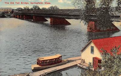 The Old Toll Bridge Springfield, Massachusetts Postcard