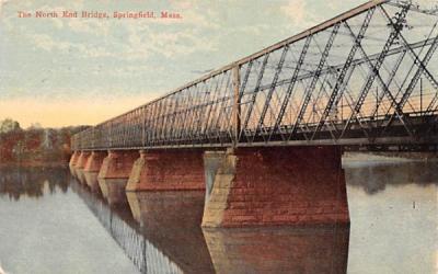 The North End Bridge Springfield, Massachusetts Postcard
