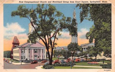 First Congregational Church Springfield, Massachusetts Postcard