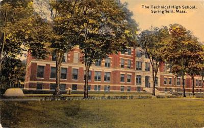 The Technical High School Springfield, Massachusetts Postcard