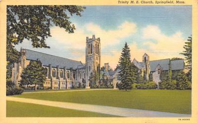 Trinity M. E. Church Springfield, Massachusetts Postcard