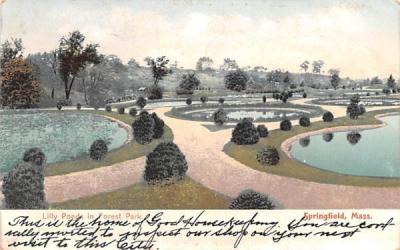 Lilly Pond Springfield, Massachusetts Postcard
