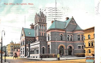 Post Office Springfield, Massachusetts Postcard