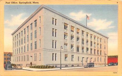 Post Office Springfield, Massachusetts Postcard