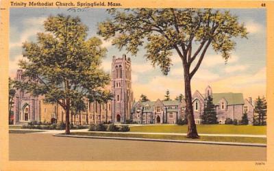 Trinity Methodist Church Springfield, Massachusetts Postcard