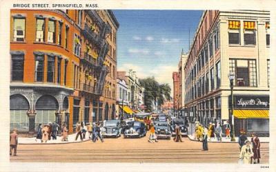 Bridge Street Springfield, Massachusetts Postcard