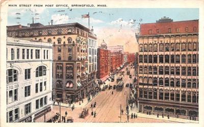 Main Street  Springfield, Massachusetts Postcard