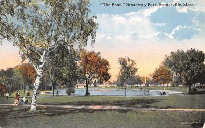 The Pond Somerville, Massachusetts Postcard