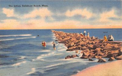 The Jetties Salisbury Beach, Massachusetts Postcard