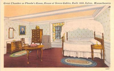 Great Chamaber or Phoebe's Room Salem, Massachusetts Postcard