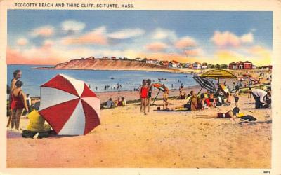 Peggotty Beach & Third Cliff Scituate, Massachusetts Postcard