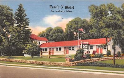Erke's X Motel So. Sudbury, Massachusetts Postcard