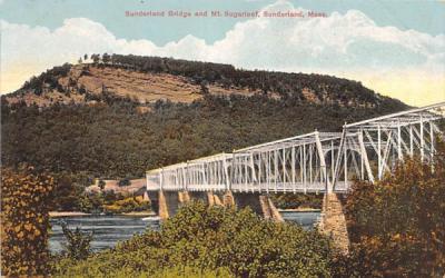 Sunderland Bridge & Sugarloaf Massachusetts Postcard