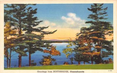 Greetings from Southbridge Massachusetts Postcard
