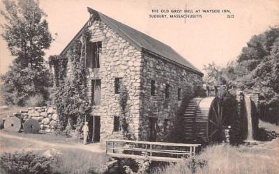 The Old Grist Mill at Wayside Inn Sudbury, Massachusetts Postcard