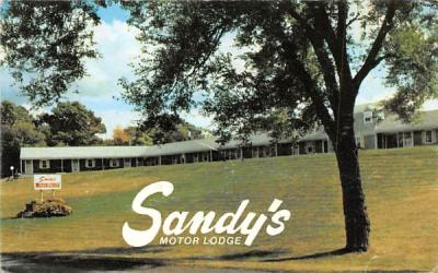Sandy's Motor Lodge Sandwich, Massachusetts Postcard