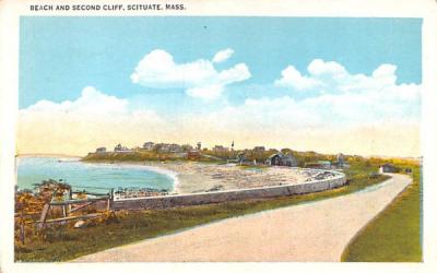 Beach & Second Cliff Scituate, Massachusetts Postcard