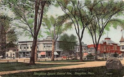 Stoughton Square  Massachusetts Postcard