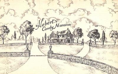 Herbert's Candy Mansion Shrewbury, Massachusetts Postcard