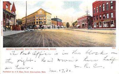 Irving Square  South Framingham, Massachusetts Postcard
