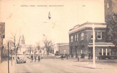 Central Street Stoneham, Massachusetts Postcard